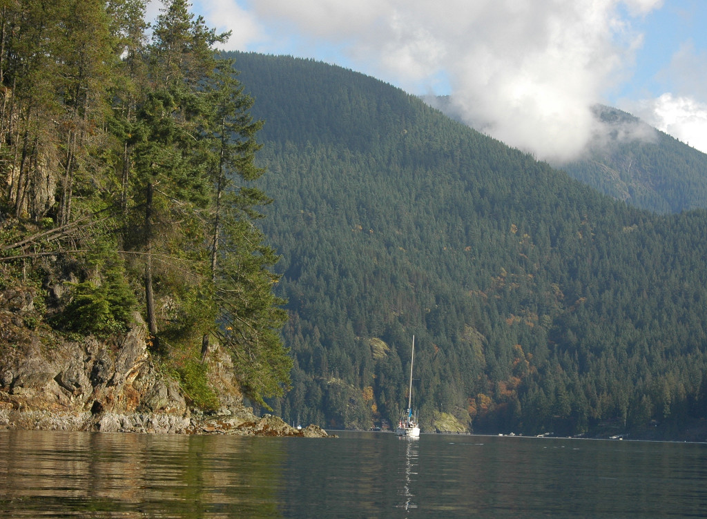 Kayaking at Deep Cove in British Columbia travellivelearn.com