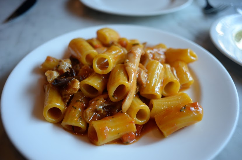 eating in London - Tozi rabbit pasta - travellivelearn.com