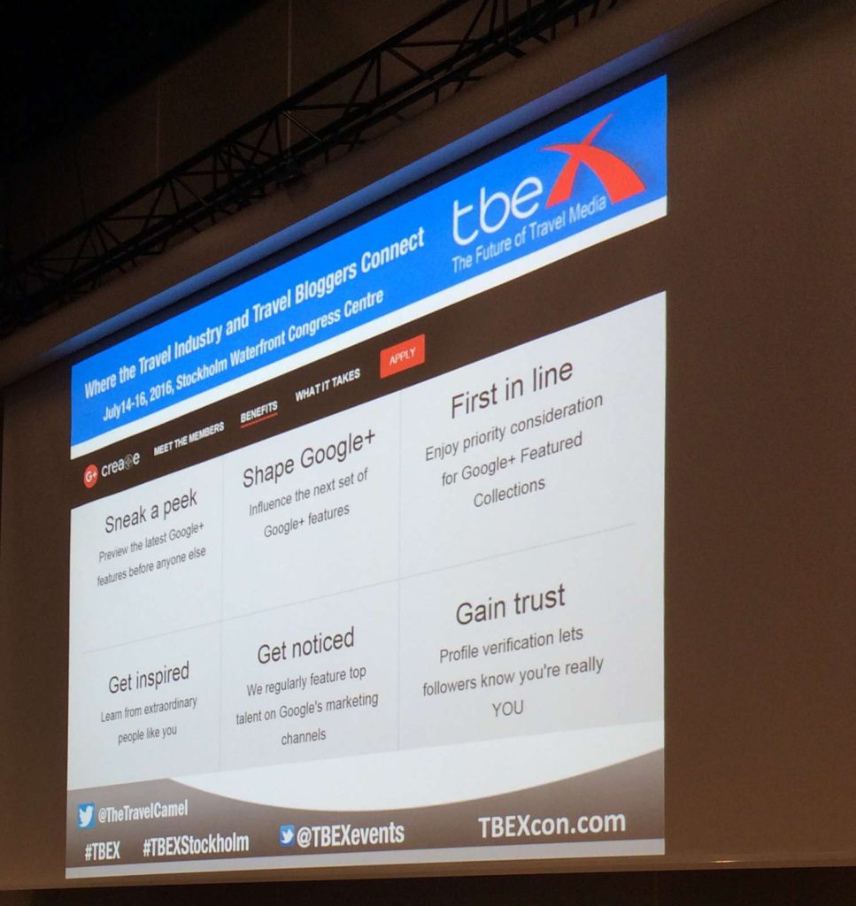 content tips from TBEX Stockholm 2016 - Google Collections