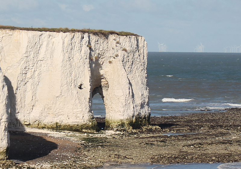 Days out in Kent: Kingsgate Bay and Botany Bay beach landscape