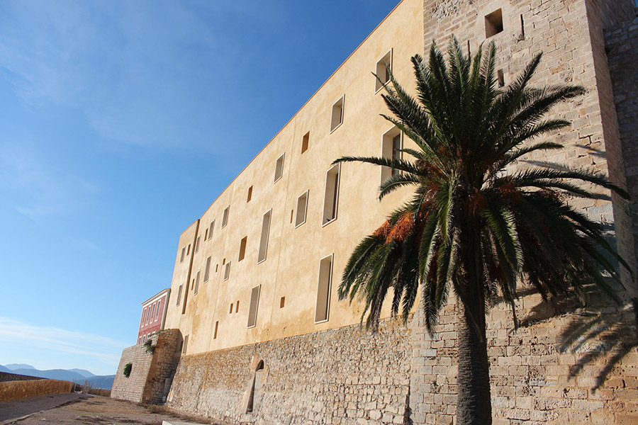 Old Town in Ibiza, average weather in Ibiza at this time of year is sunny and warm