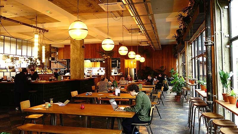 coworking cafes in London - Mare Street Market near London Fields is fab