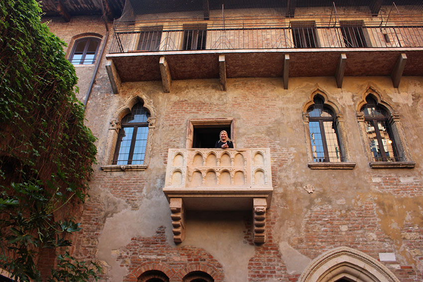 Juliet’s balcony Verona - the setting for Romeo and Juliet in Italy