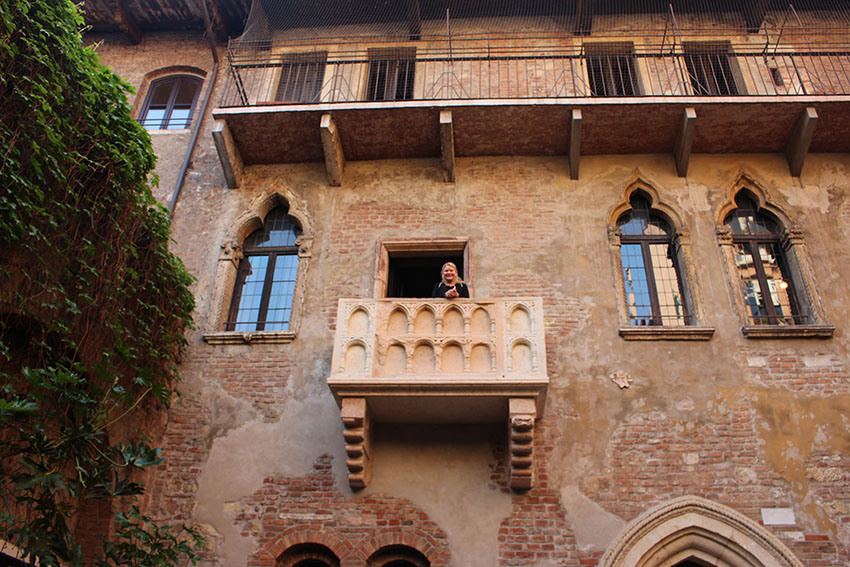 Juliet’s balcony Verona - the setting for Romeo and Juliet in Italy