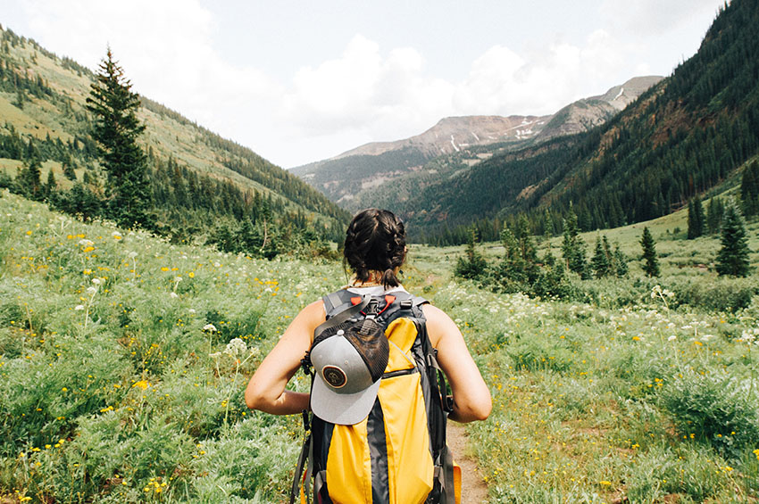 Wellbeing for self employed and digital nomads is really important - get outside for a daily hike or walk wherever you are in the world