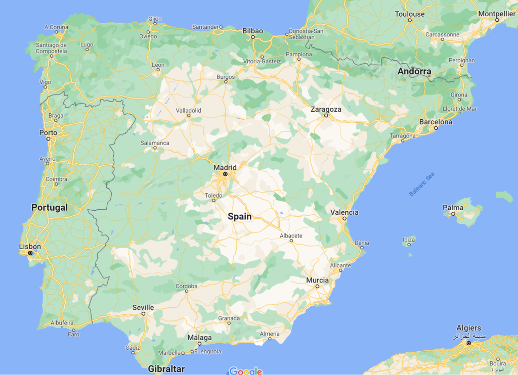 map of Spain